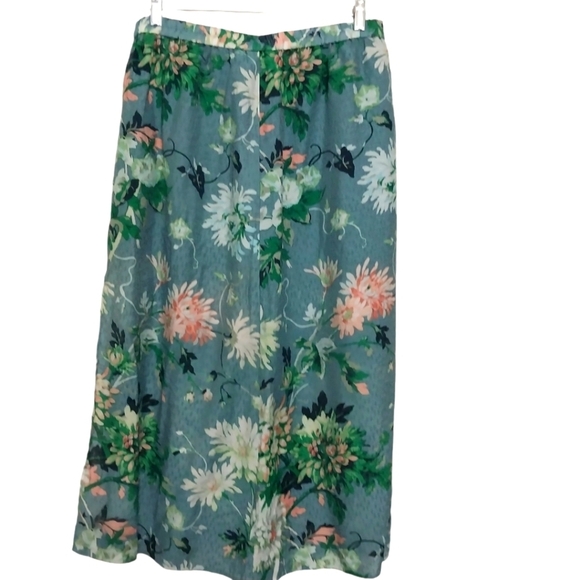 H & M Floral Maxi Skirt w Slit Sz L - Picture 4 of 6
